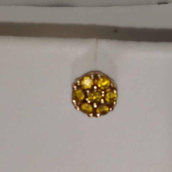 Canary Yellow Diamond 14k Yellow Gold Earing - Picture 8 of 8